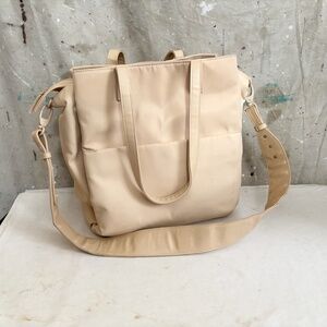 BEIS Cream Tote Bag with Adjustable Strap